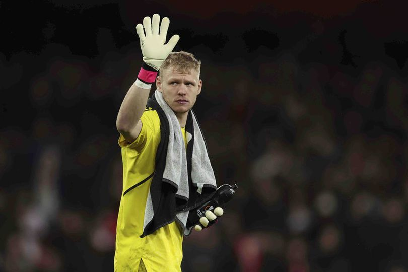 Aaron Ramsdale usai leg kedua babak 16 Besar Liga Europa antara Arsenal vs Sporting Lisbon (c) AP Photo/Ian Walton